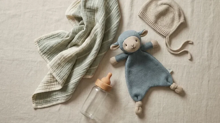 Coliques du nourrisson : couverture, doudou et biberon pour apaiser bébé